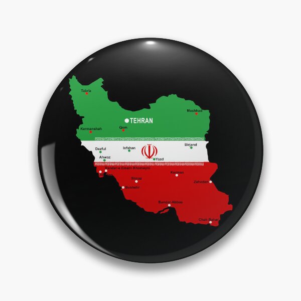 Item preview, Iran Map with Flag and Emblem designed and sold by BluedarkArt.