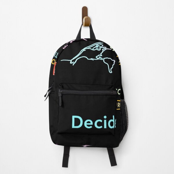 Item preview, Decide Your Destiny – AURELUX Motivational Neon World Map Design designed and sold by Aurelux_24.