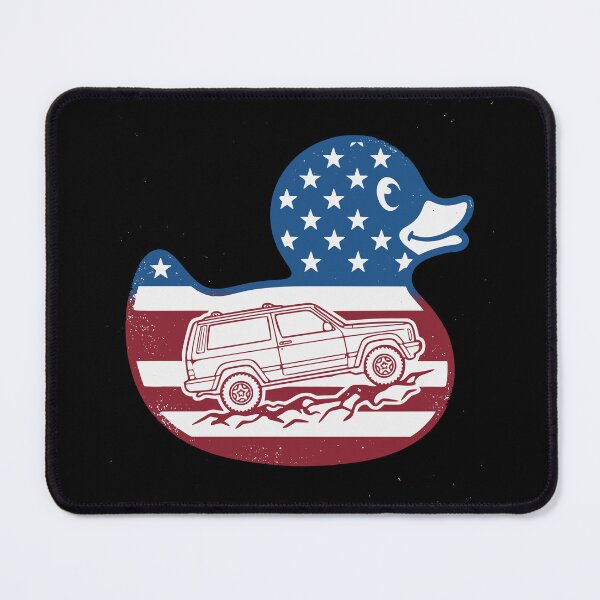 Item preview, USA Flag Rubber Duck with Cherokee XJ 2-Door SUV Off-Road Graphic designed and sold by Off-Road-Zone.