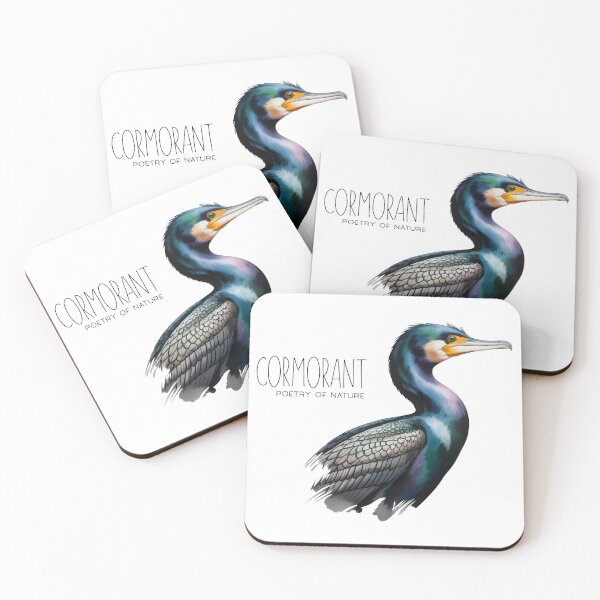 Item preview, Cormorant Poetry of Nature – Elegant Bird Illustration designed and sold by ArcticFoxStudio.