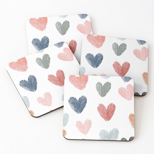 Item preview, Colorful hearts on white background designed and sold by anytka.