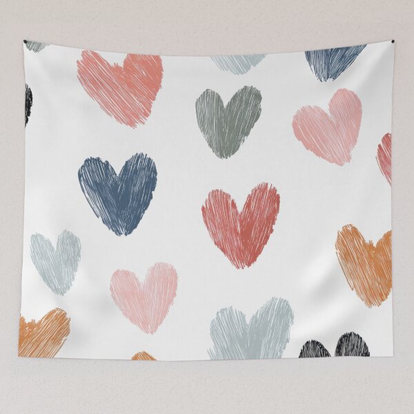 Item preview, Colorful hearts on white background designed and sold by anytka.