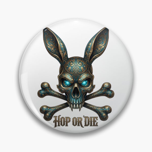 Artikelvorschau, Cooles Hasenschädel-Shirt – Hop or Die Streetwear-T-Shirt entworfen und verkauft von relso.