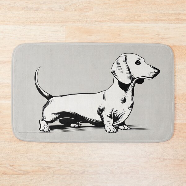 Item preview, Dachshund stands on a plain surface designed and sold by anytka.