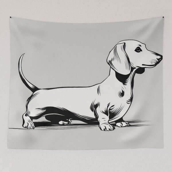 Item preview, Dachshund stands on a plain surface designed and sold by anytka.