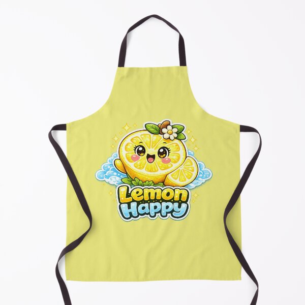 Aperçu de l'œuvre Lemon Happy – Citron kawaii heureux | Cute Happy Lemon Kawaii Design créée et vendue par apanoracar.