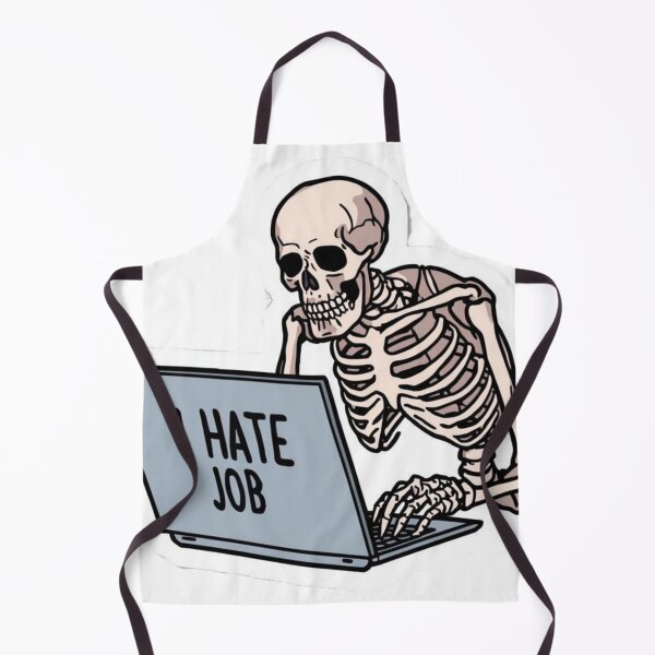 Item preview, I Hate My Job Skeleton Sticker – Dark Humor Work Life Design designed and sold by DzA-stickers.