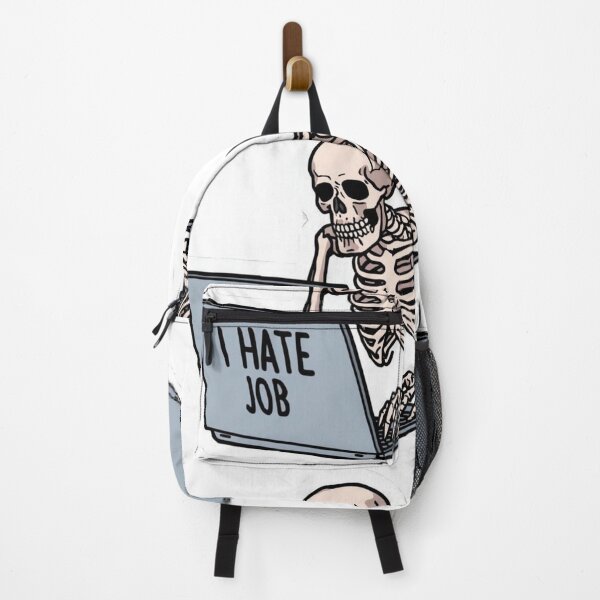 Item preview, I Hate My Job Skeleton Sticker – Dark Humor Work Life Design designed and sold by DzA-stickers.