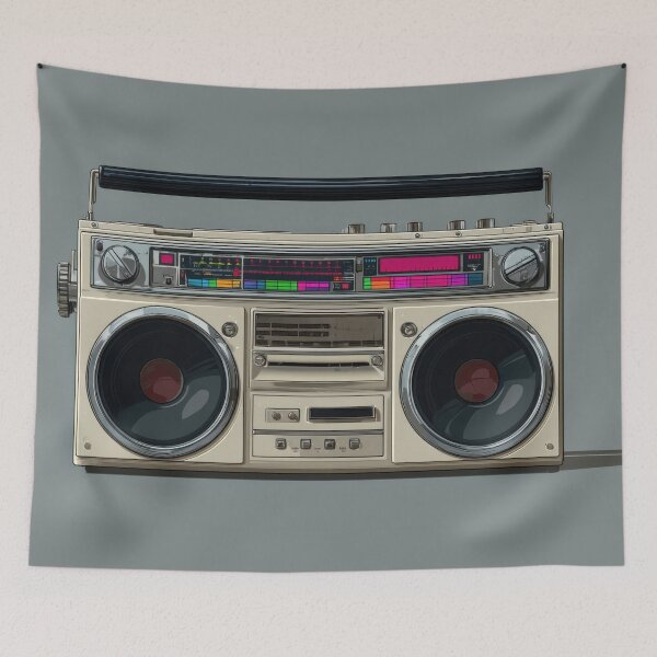 Item preview, Colorful vintage boombox designed and sold by anytka.