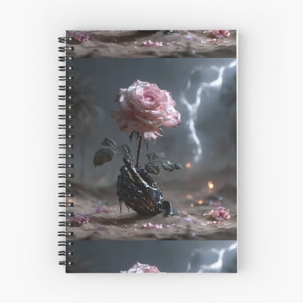 Item preview, Dark Fantasy Armored Gauntlet Holding a Delicate Pink Rose designed and sold by MouradStudio.