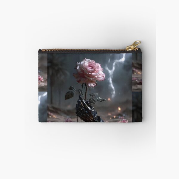 Item preview, Dark Fantasy Armored Gauntlet Holding a Delicate Pink Rose designed and sold by MouradStudio.