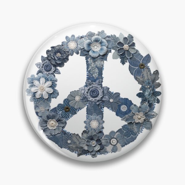 Item preview, Flowers For Peace Denim Patchwork designed and sold by artsandsoul.