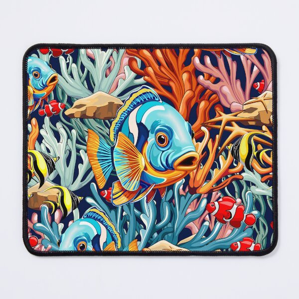 Item preview, Tropical Fish Colorful Summer Pattern designed and sold by BluedarkArt.