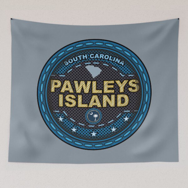 Item preview, Pawleys Island South Carolina stitching effect blue designed and sold by studioss76.