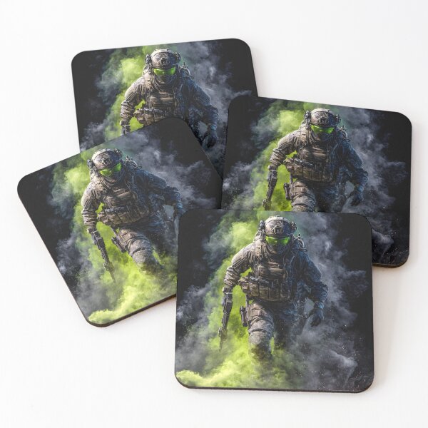 Item preview, Special Forces Tactical Operator in Green Smoke designed and sold by MouradStudio.