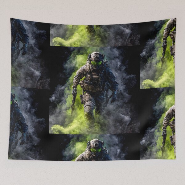 Item preview, Special Forces Tactical Operator in Green Smoke designed and sold by MouradStudio.