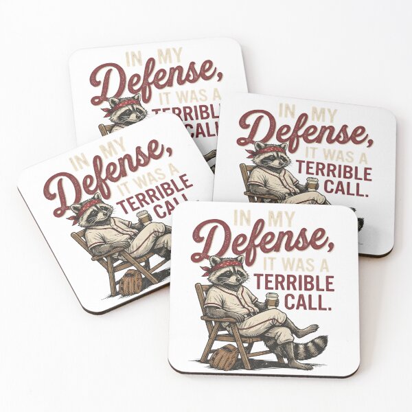 Item preview, In My Defense It Was a Terrible Call Funny Raccoon Baseball designed and sold by VGAfanatic.