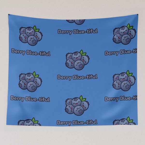 Item preview, Berry Blue-tiful Cute Blueberry - Kawaii Pun Aesthetic designed and sold by AlexAnewArt.