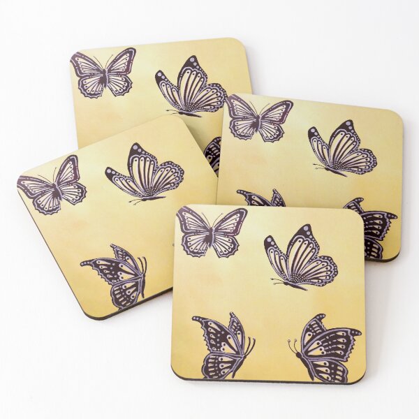 Item preview, Vintage Butterfly Illustration Art | Yellow Aesthetic Aesthetic Wall Art designed and sold by Lauretius.