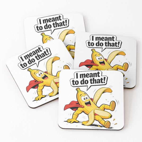 Item preview, Funny Superhero Banana Slipping - I Meant To Do That! designed and sold by LowBattery Social Club.