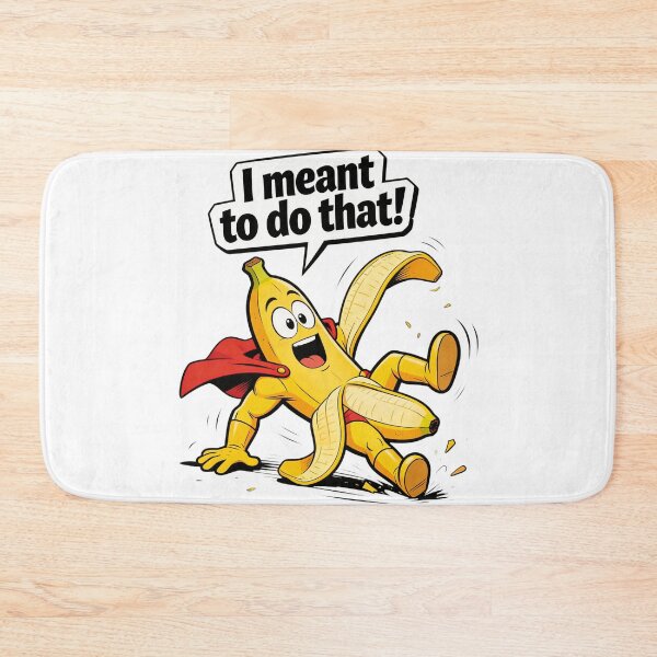 Item preview, Funny Superhero Banana Slipping - I Meant To Do That! designed and sold by LowBattery Social Club.