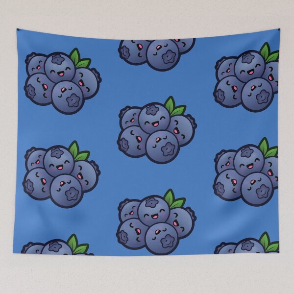 Item preview, Cute Kawaii Blueberry - Cozy Farming Sim Harvest Art designed and sold by AlexAnewArt.