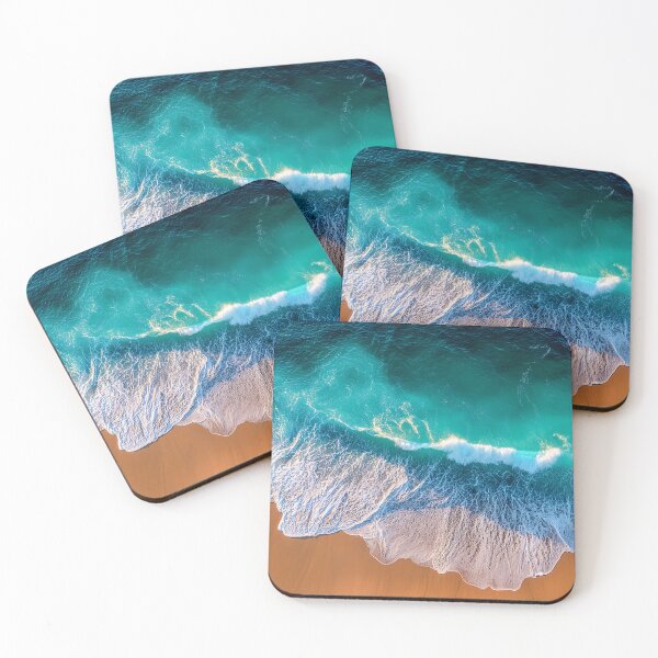 Item preview, Turquoise Ocean Waves Aerial Coastline Banner designed and sold by chase-thewave.