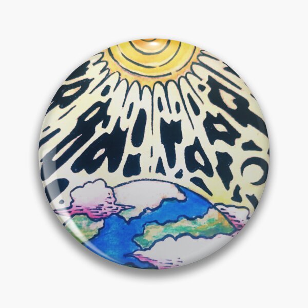 Item preview, Gaia's Awakening - Spiral Sun Over Earth Psychedelic Surrealism designed and sold by Odd shloox.