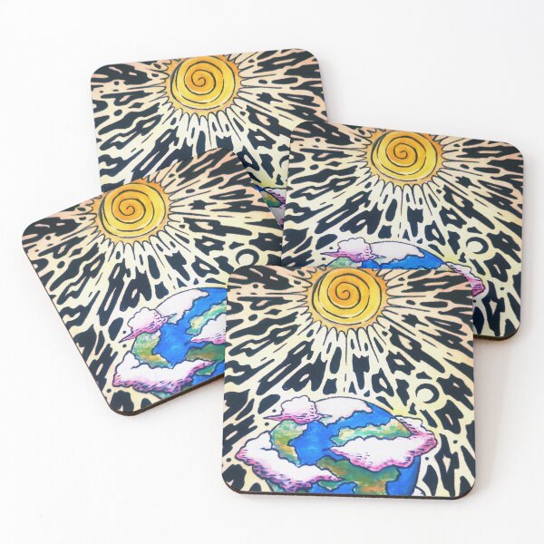 Item preview, Gaia's Awakening - Spiral Sun Over Earth Psychedelic Surrealism designed and sold by Odd shloox.
