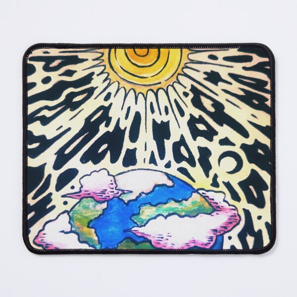 Item preview, Gaia's Awakening - Spiral Sun Over Earth Psychedelic Surrealism designed and sold by Odd shloox.