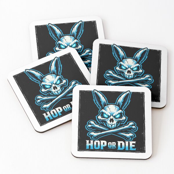 Item preview, Dark Bunny Skull Shirt – Hop or Die Graphic Tee designed and sold by relso.