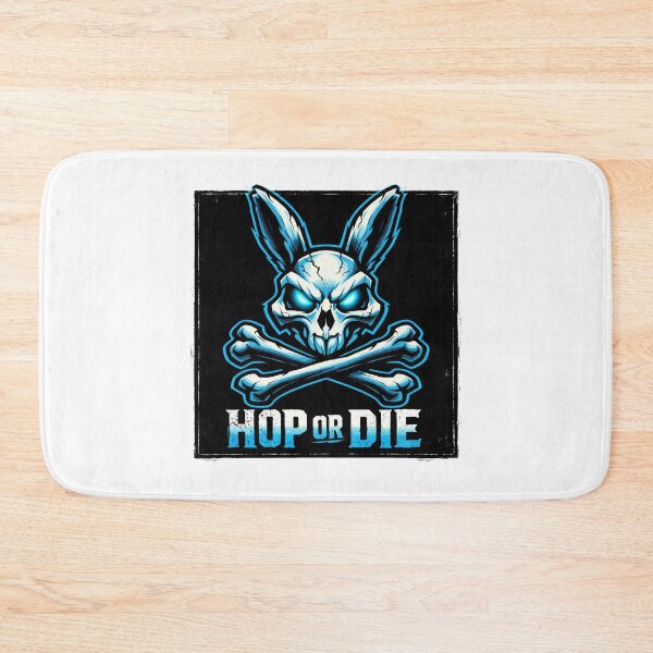 Item preview, Dark Bunny Skull Shirt – Hop or Die Graphic Tee designed and sold by relso.