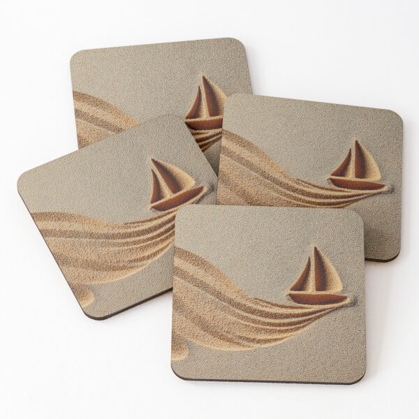 Item preview, Sailboat and Waves Sand Art Illustration designed and sold by chase-thewave.