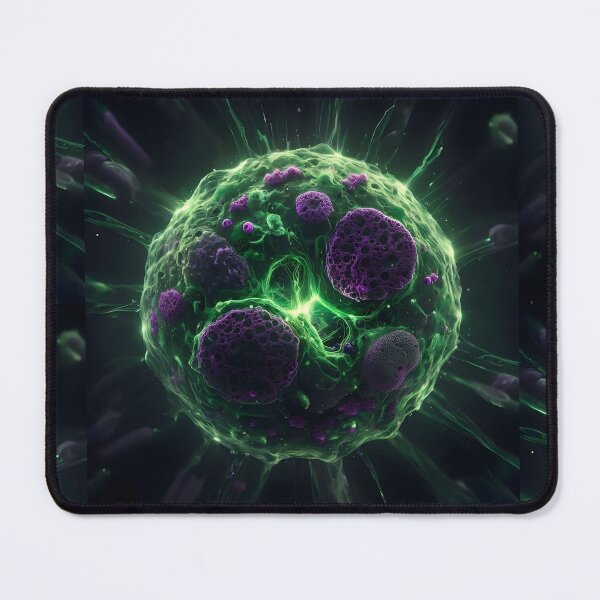 Item preview, Glowing Microscopic Pathogen Cell Biology Art designed and sold by MouradStudio.