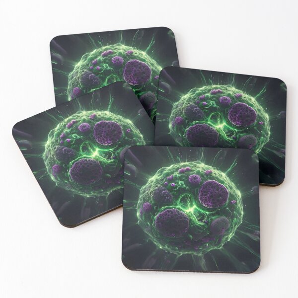 Item preview, Glowing Microscopic Pathogen Cell Biology Art designed and sold by MouradStudio.