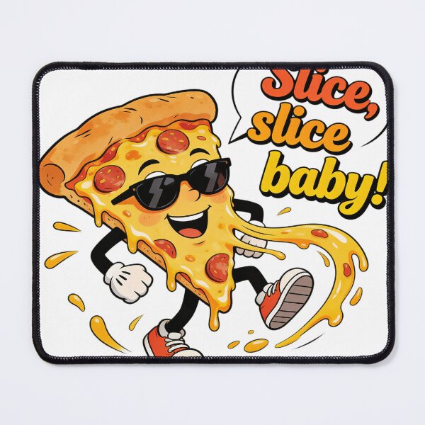 Item preview, Cool Pizza Slice Pun - Slice Slice Baby designed and sold by LowBattery Social Club.