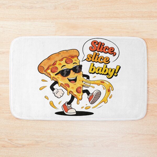 Item preview, Cool Pizza Slice Pun - Slice Slice Baby designed and sold by LowBattery Social Club.