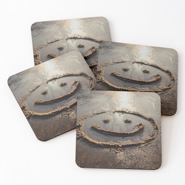 Item preview, Cheerful Smiley Face Etched in Wet Sand designed and sold by chase-thewave.