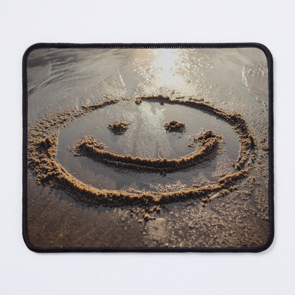Item preview, Cheerful Smiley Face Etched in Wet Sand designed and sold by chase-thewave.