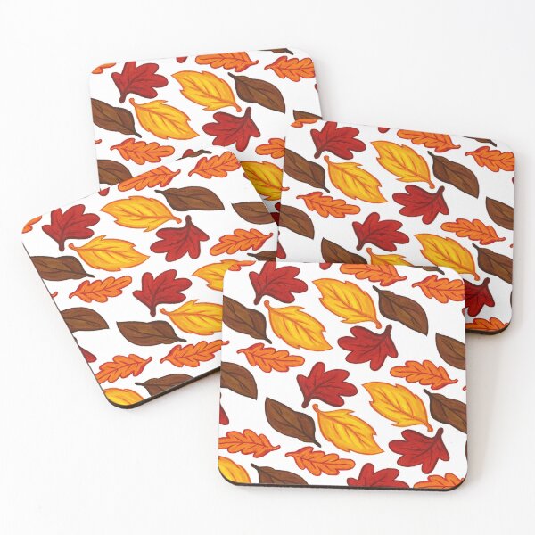Item preview, repeated ink leaves pattern  designed and sold by gemmaink.
