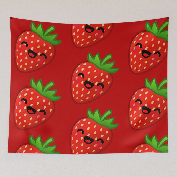 Item preview, Cute Kawaii Strawberry - Cozy Cottagecore Farming Art designed and sold by AlexAnewArt.