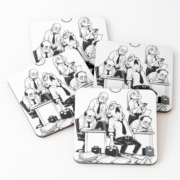 Item preview, The Corporate Grind - Office Burnout Illustration designed and sold by NUTMA Design.