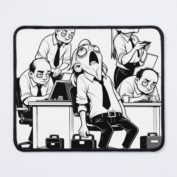 Item preview, The Corporate Grind - Office Burnout Illustration designed and sold by NUTMA Design.