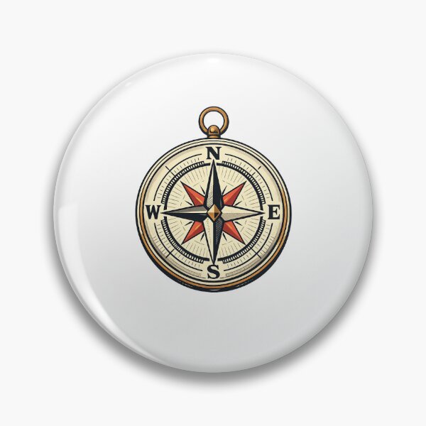 Item preview, Vintage Compass Illustration designed and sold by Le Grand Requin.