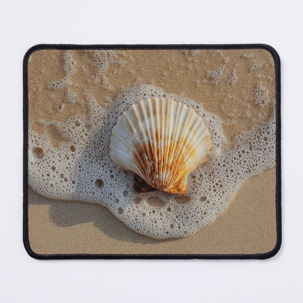 Item preview, Golden Scallop Shell in Gentle Sea Foam designed and sold by chase-thewave.