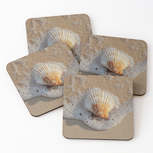 Item preview, Golden Scallop Shell in Gentle Sea Foam designed and sold by chase-thewave.