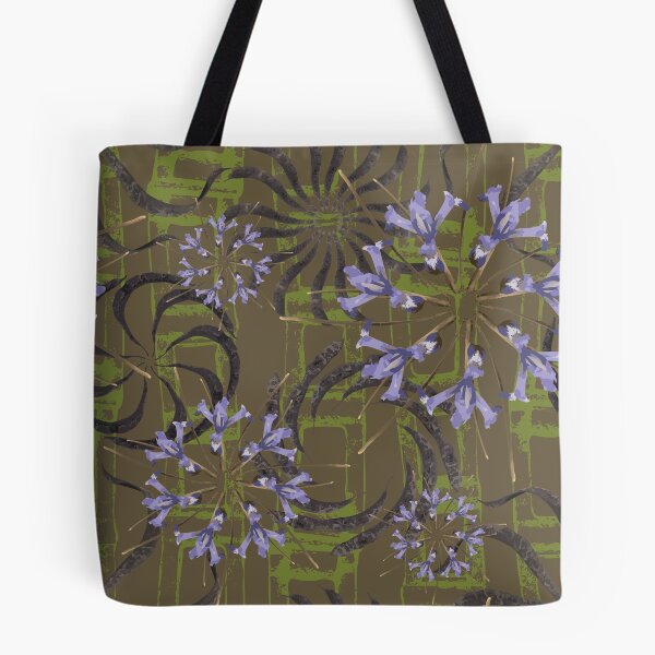 Item preview, Honey Locust & First Spring Flower Radials on Green & Brown Vertical Links designed and sold by Digitalmyth's Designs.