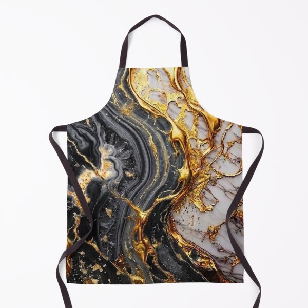 Item preview, Black White and Molten Gold Luxury Fluid Marble designed and sold by Ed & Harmony.