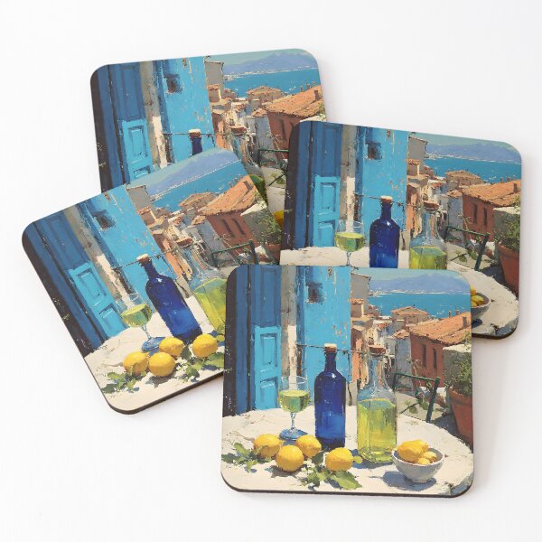 Item preview, Mediterranean Table with Lemons and Sea View designed and sold by daila70.