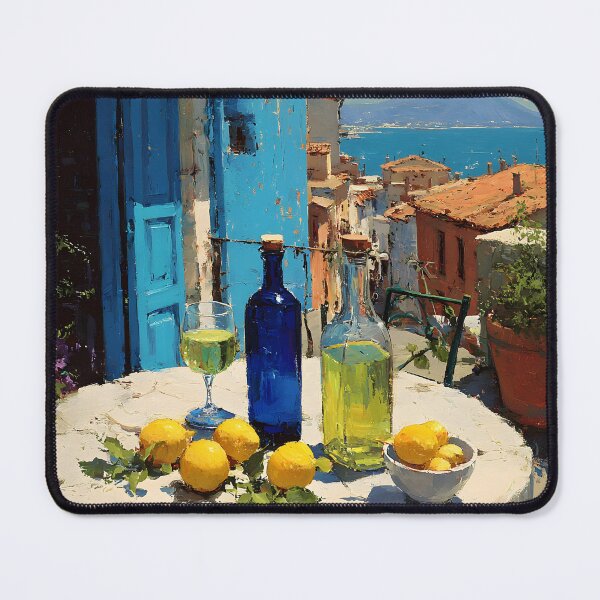 Item preview, Mediterranean Table with Lemons and Sea View designed and sold by daila70.